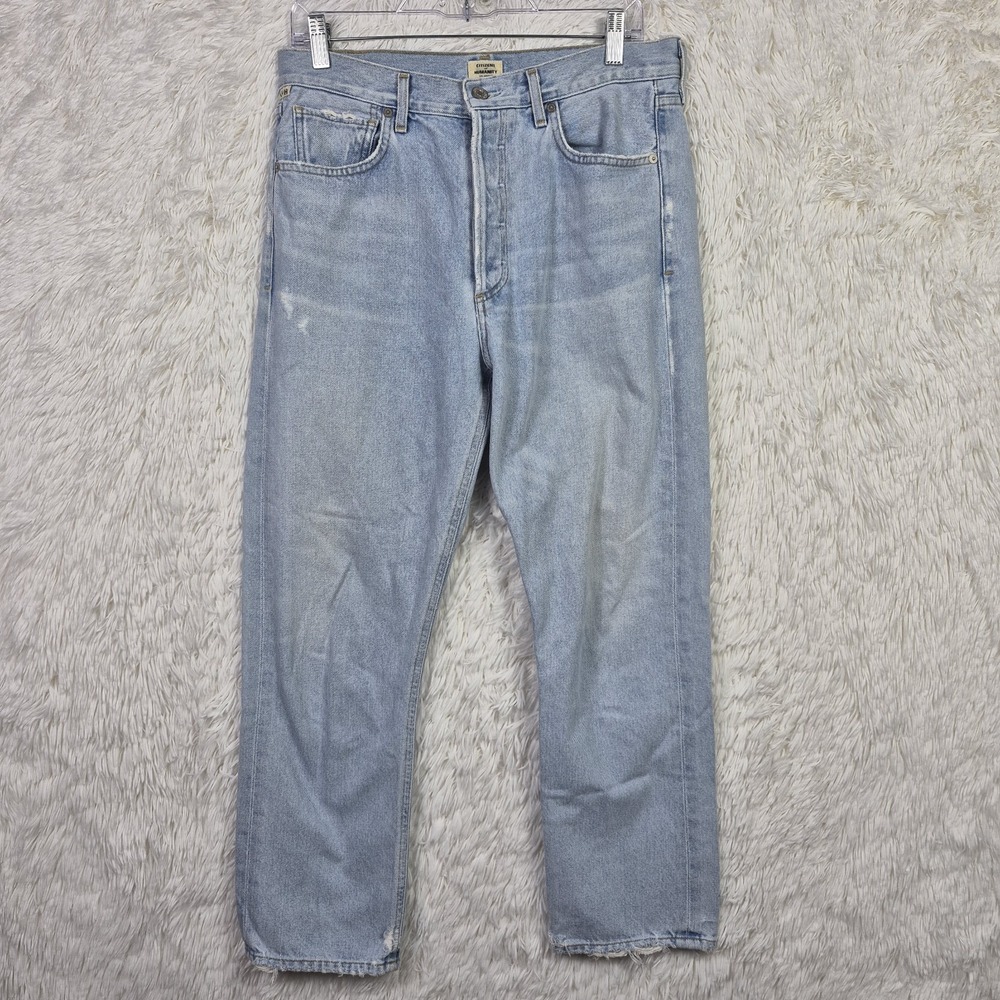 Citizens Of Humanity Charlotte Crop Jeans Button Fly Distressed Sz 30